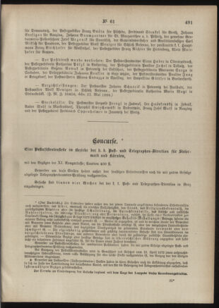 Post- und Telegraphen-Verordnungsblatt für das Verwaltungsgebiet des K.-K. Handelsministeriums 18860605 Seite: 3