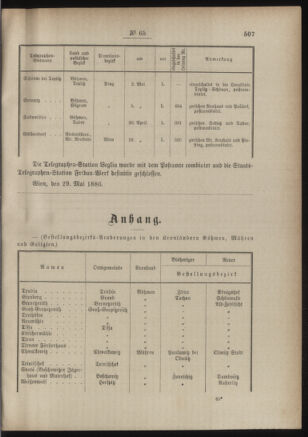 Post- und Telegraphen-Verordnungsblatt für das Verwaltungsgebiet des K.-K. Handelsministeriums 18860616 Seite: 3