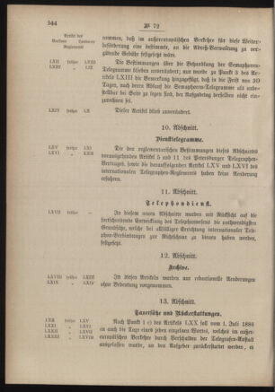 Post- und Telegraphen-Verordnungsblatt für das Verwaltungsgebiet des K.-K. Handelsministeriums 18860701 Seite: 12