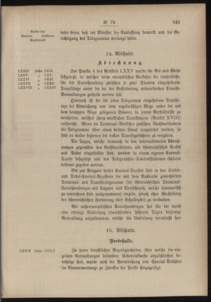 Post- und Telegraphen-Verordnungsblatt für das Verwaltungsgebiet des K.-K. Handelsministeriums 18860701 Seite: 13