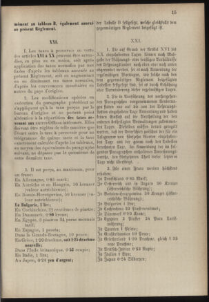 Post- und Telegraphen-Verordnungsblatt für das Verwaltungsgebiet des K.-K. Handelsministeriums 18860701 Seite: 33