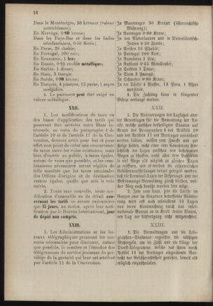 Post- und Telegraphen-Verordnungsblatt für das Verwaltungsgebiet des K.-K. Handelsministeriums 18860701 Seite: 34