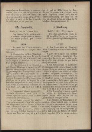 Post- und Telegraphen-Verordnungsblatt für das Verwaltungsgebiet des K.-K. Handelsministeriums 18860701 Seite: 85