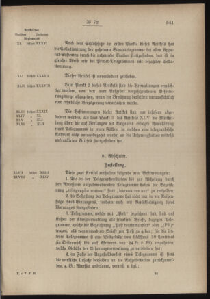 Post- und Telegraphen-Verordnungsblatt für das Verwaltungsgebiet des K.-K. Handelsministeriums 18860701 Seite: 9