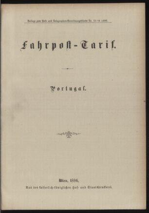 Post- und Telegraphen-Verordnungsblatt für das Verwaltungsgebiet des K.-K. Handelsministeriums 18860702 Seite: 5