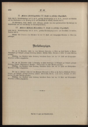 Post- und Telegraphen-Verordnungsblatt für das Verwaltungsgebiet des K.-K. Handelsministeriums 18860716 Seite: 8