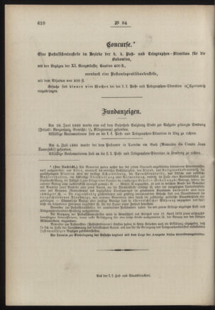 Post- und Telegraphen-Verordnungsblatt für das Verwaltungsgebiet des K.-K. Handelsministeriums 18860731 Seite: 4