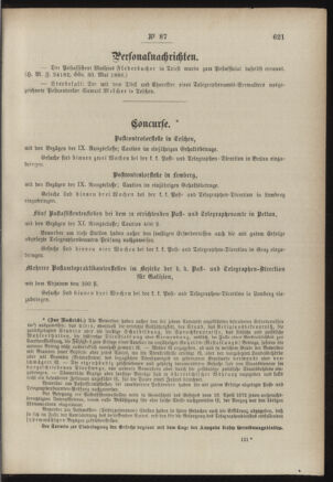 Post- und Telegraphen-Verordnungsblatt für das Verwaltungsgebiet des K.-K. Handelsministeriums 18860808 Seite: 3