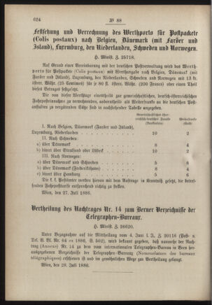 Post- und Telegraphen-Verordnungsblatt für das Verwaltungsgebiet des K.-K. Handelsministeriums 18860812 Seite: 2