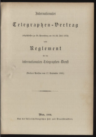 Post- und Telegraphen-Verordnungsblatt für das Verwaltungsgebiet des K.-K. Handelsministeriums 18860812 Seite: 5