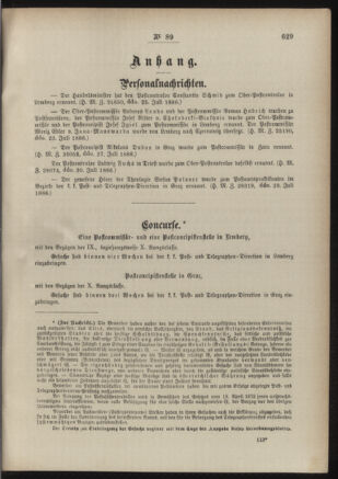 Post- und Telegraphen-Verordnungsblatt für das Verwaltungsgebiet des K.-K. Handelsministeriums 18860813 Seite: 3