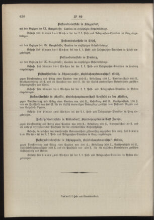 Post- und Telegraphen-Verordnungsblatt für das Verwaltungsgebiet des K.-K. Handelsministeriums 18860813 Seite: 4