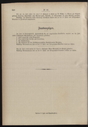 Post- und Telegraphen-Verordnungsblatt für das Verwaltungsgebiet des K.-K. Handelsministeriums 18860817 Seite: 4