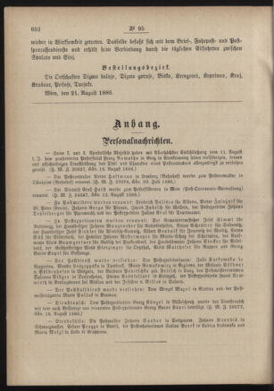 Post- und Telegraphen-Verordnungsblatt für das Verwaltungsgebiet des K.-K. Handelsministeriums 18860828 Seite: 2