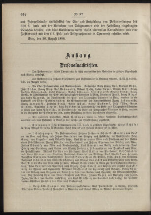 Post- und Telegraphen-Verordnungsblatt für das Verwaltungsgebiet des K.-K. Handelsministeriums 18860905 Seite: 2