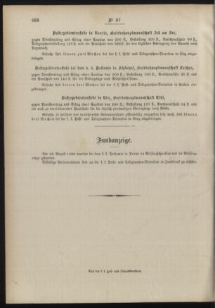 Post- und Telegraphen-Verordnungsblatt für das Verwaltungsgebiet des K.-K. Handelsministeriums 18860905 Seite: 4