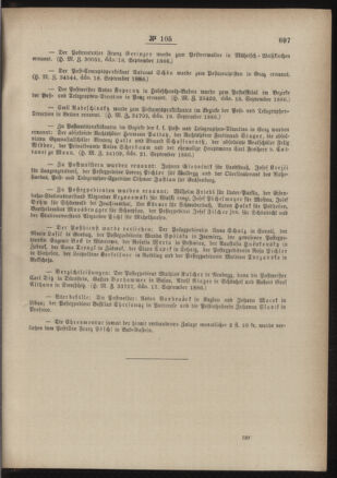 Post- und Telegraphen-Verordnungsblatt für das Verwaltungsgebiet des K.-K. Handelsministeriums 18860927 Seite: 3