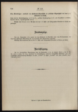 Post- und Telegraphen-Verordnungsblatt für das Verwaltungsgebiet des K.-K. Handelsministeriums 18861017 Seite: 4