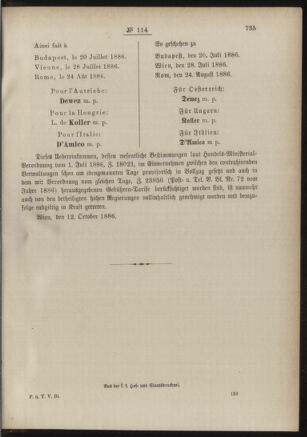 Post- und Telegraphen-Verordnungsblatt für das Verwaltungsgebiet des K.-K. Handelsministeriums 18861023 Seite: 5