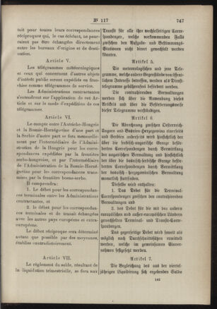 Post- und Telegraphen-Verordnungsblatt für das Verwaltungsgebiet des K.-K. Handelsministeriums 18861102 Seite: 3