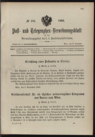 Post- und Telegraphen-Verordnungsblatt für das Verwaltungsgebiet des K.-K. Handelsministeriums