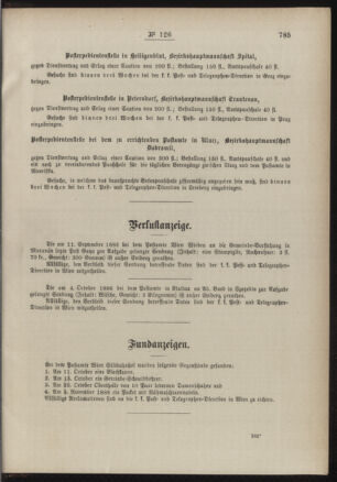 Post- und Telegraphen-Verordnungsblatt für das Verwaltungsgebiet des K.-K. Handelsministeriums 18861125 Seite: 3