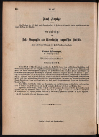 Post- und Telegraphen-Verordnungsblatt für das Verwaltungsgebiet des K.-K. Handelsministeriums 18861128 Seite: 4