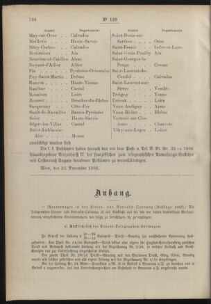 Post- und Telegraphen-Verordnungsblatt für das Verwaltungsgebiet des K.-K. Handelsministeriums 18861203 Seite: 2