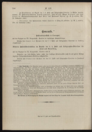 Post- und Telegraphen-Verordnungsblatt für das Verwaltungsgebiet des K.-K. Handelsministeriums 18861203 Seite: 4