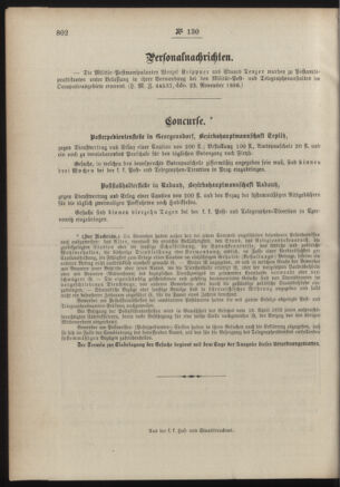 Post- und Telegraphen-Verordnungsblatt für das Verwaltungsgebiet des K.-K. Handelsministeriums 18861206 Seite: 4