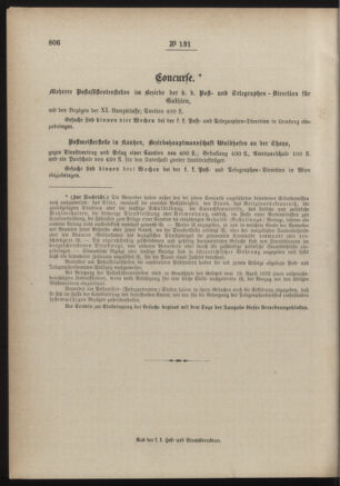 Post- und Telegraphen-Verordnungsblatt für das Verwaltungsgebiet des K.-K. Handelsministeriums 18861209 Seite: 4