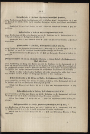 Post- und Telegraphen-Verordnungsblatt für das Verwaltungsgebiet des K.-K. Handelsministeriums 18870115 Seite: 3