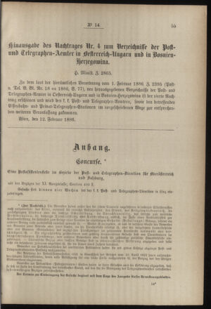 Post- und Telegraphen-Verordnungsblatt für das Verwaltungsgebiet des K.-K. Handelsministeriums 18870225 Seite: 3