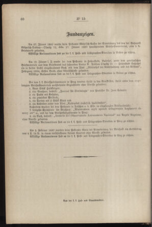 Post- und Telegraphen-Verordnungsblatt für das Verwaltungsgebiet des K.-K. Handelsministeriums 18870226 Seite: 4