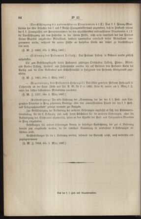 Post- und Telegraphen-Verordnungsblatt für das Verwaltungsgebiet des K.-K. Handelsministeriums 18870316 Seite: 4