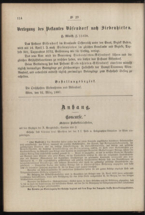 Post- und Telegraphen-Verordnungsblatt für das Verwaltungsgebiet des K.-K. Handelsministeriums 18870406 Seite: 2