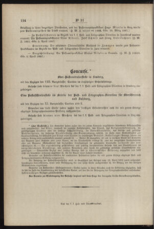 Post- und Telegraphen-Verordnungsblatt für das Verwaltungsgebiet des K.-K. Handelsministeriums 18870416 Seite: 4