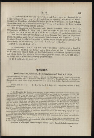 Post- und Telegraphen-Verordnungsblatt für das Verwaltungsgebiet des K.-K. Handelsministeriums 18870510 Seite: 3