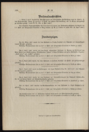 Post- und Telegraphen-Verordnungsblatt für das Verwaltungsgebiet des K.-K. Handelsministeriums 18870512 Seite: 4