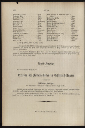 Post- und Telegraphen-Verordnungsblatt für das Verwaltungsgebiet des K.-K. Handelsministeriums 18870616 Seite: 4