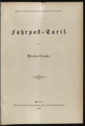 Post- und Telegraphen-Verordnungsblatt für das Verwaltungsgebiet des K.-K. Handelsministeriums 18870624 Seite: 29