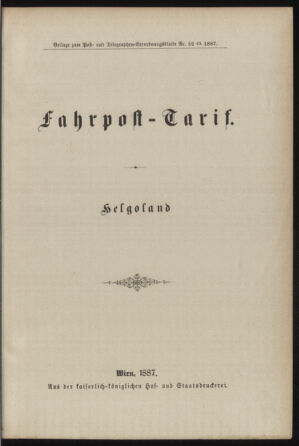 Post- und Telegraphen-Verordnungsblatt für das Verwaltungsgebiet des K.-K. Handelsministeriums 18870624 Seite: 41