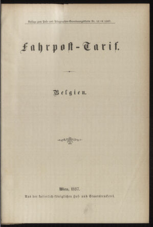 Post- und Telegraphen-Verordnungsblatt für das Verwaltungsgebiet des K.-K. Handelsministeriums 18870624 Seite: 5