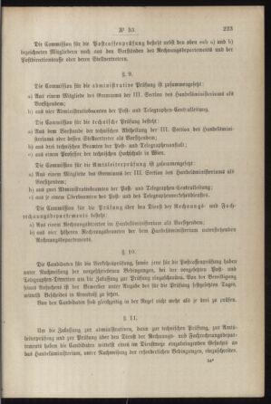 Post- und Telegraphen-Verordnungsblatt für das Verwaltungsgebiet des K.-K. Handelsministeriums 18870625 Seite: 11