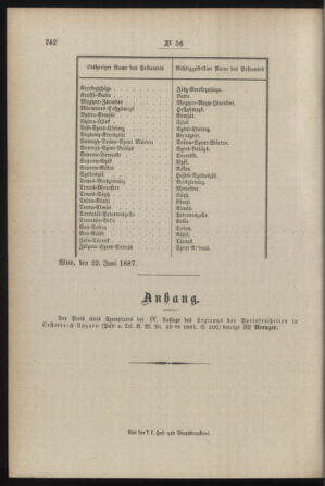 Post- und Telegraphen-Verordnungsblatt für das Verwaltungsgebiet des K.-K. Handelsministeriums 18870702 Seite: 4