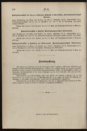 Post- und Telegraphen-Verordnungsblatt für das Verwaltungsgebiet des K.-K. Handelsministeriums 18870724 Seite: 4