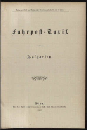 Post- und Telegraphen-Verordnungsblatt für das Verwaltungsgebiet des K.-K. Handelsministeriums 18870724 Seite: 5