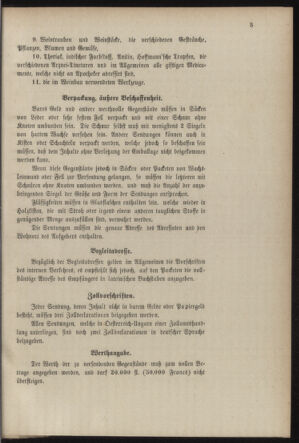 Post- und Telegraphen-Verordnungsblatt für das Verwaltungsgebiet des K.-K. Handelsministeriums 18870724 Seite: 9