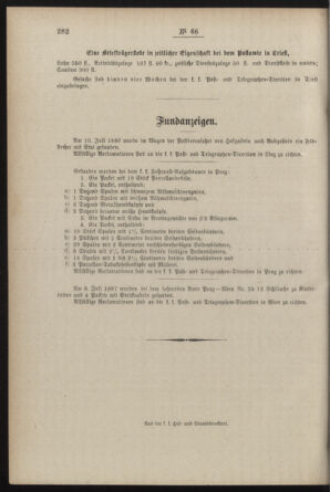 Post- und Telegraphen-Verordnungsblatt für das Verwaltungsgebiet des K.-K. Handelsministeriums 18870729 Seite: 4