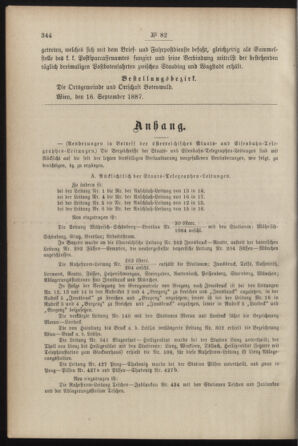 Post- und Telegraphen-Verordnungsblatt für das Verwaltungsgebiet des K.-K. Handelsministeriums 18870930 Seite: 2